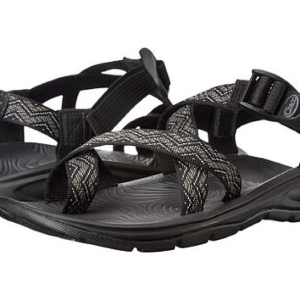 White and Black Chevron Chacos